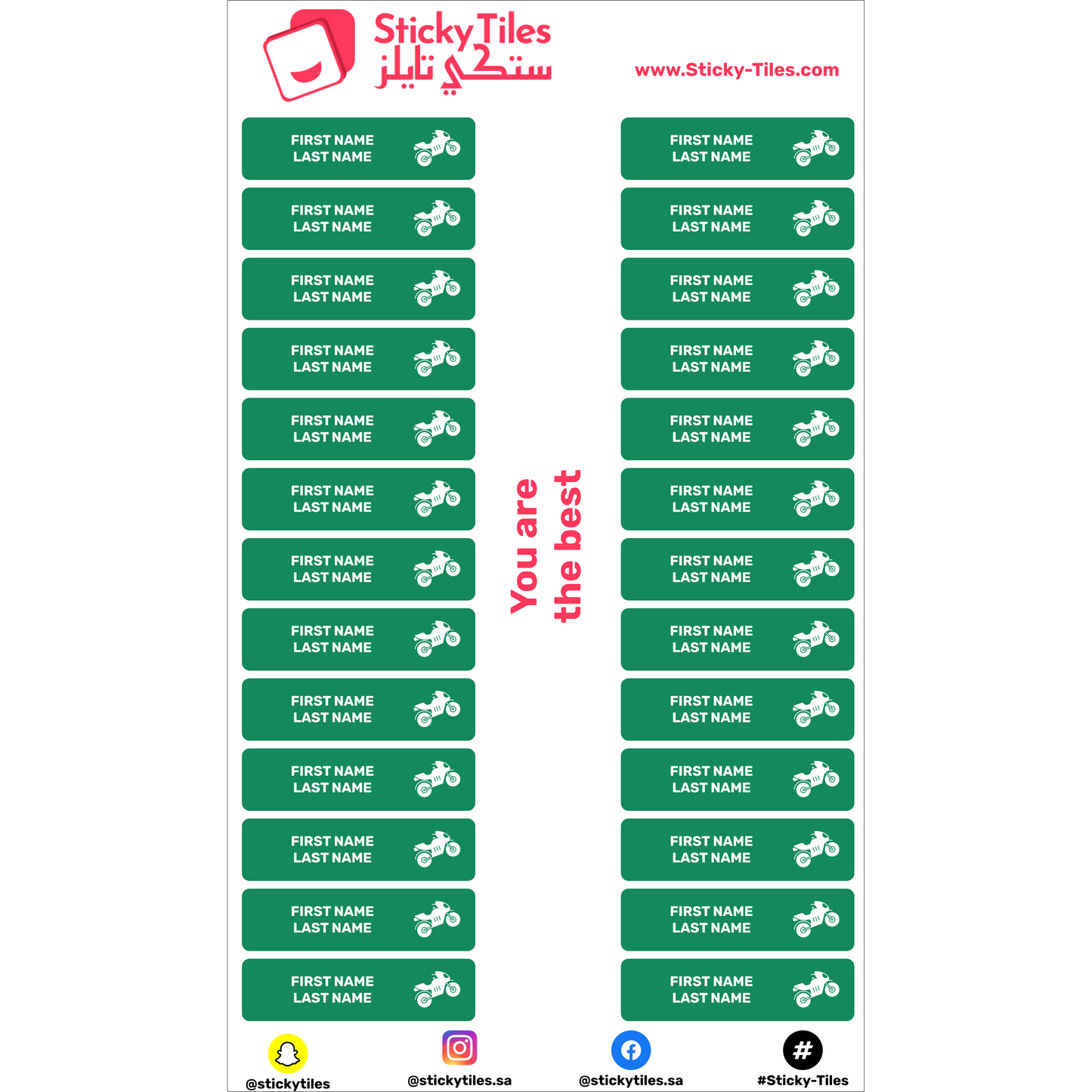 Name Labels - Medium Stickers
